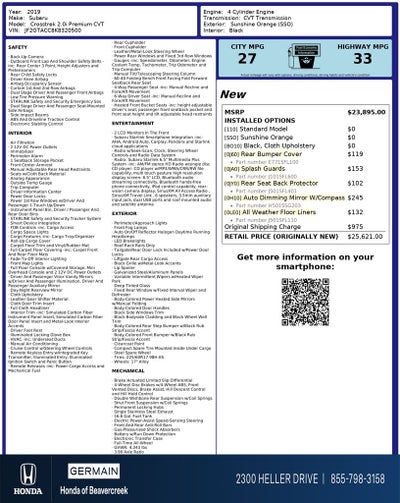 2019 Subaru Crosstrek 2.0i Premium