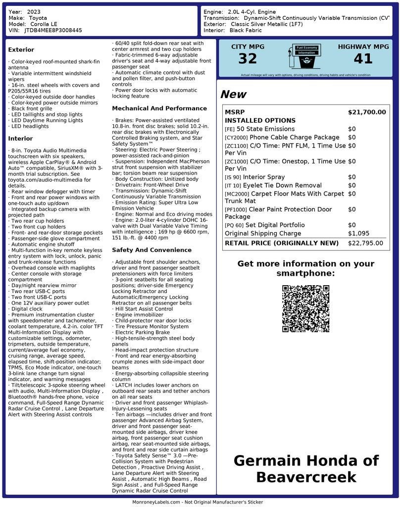 2023 Toyota Corolla LE