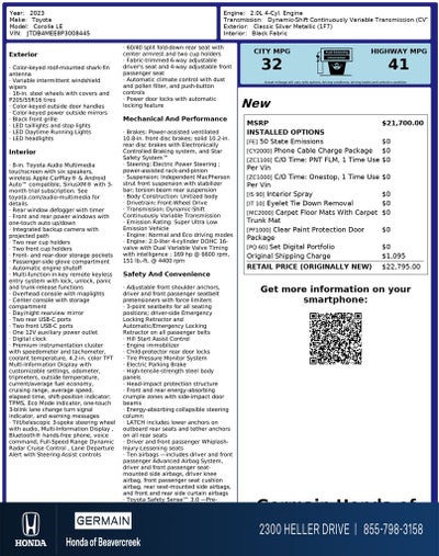 2023 Toyota Corolla LE