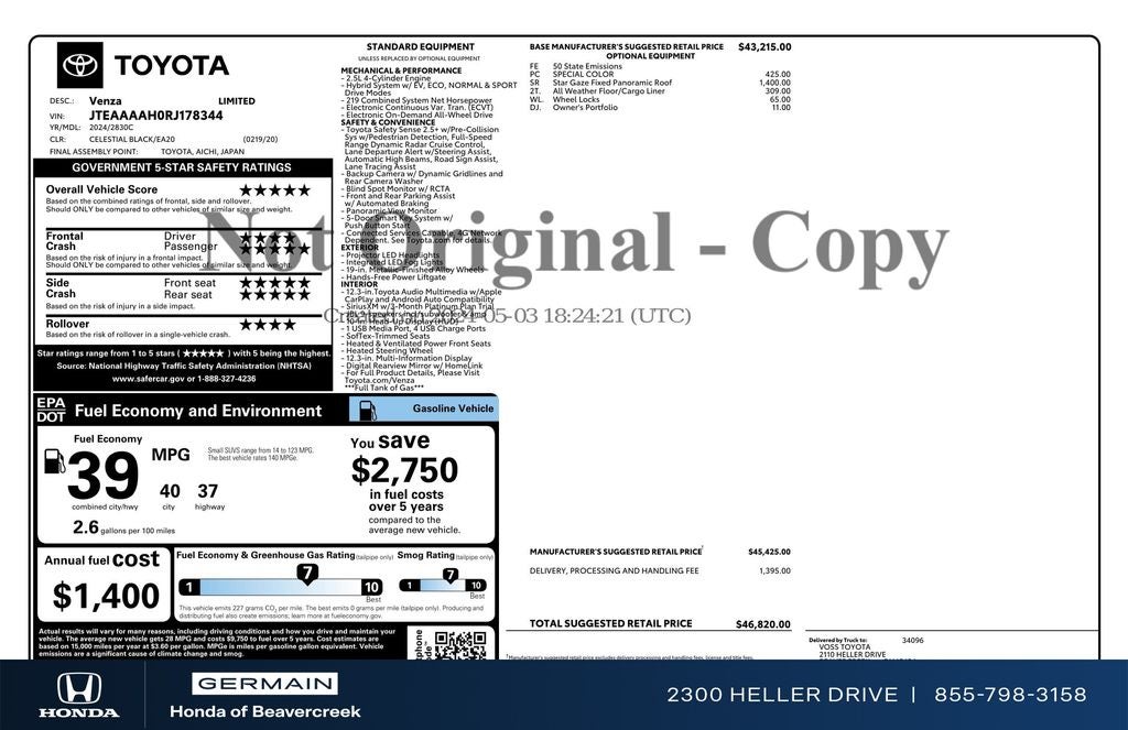 2024 Toyota Venza Limited