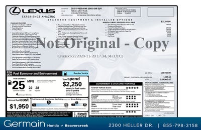 2021 Lexus NX 300 Base