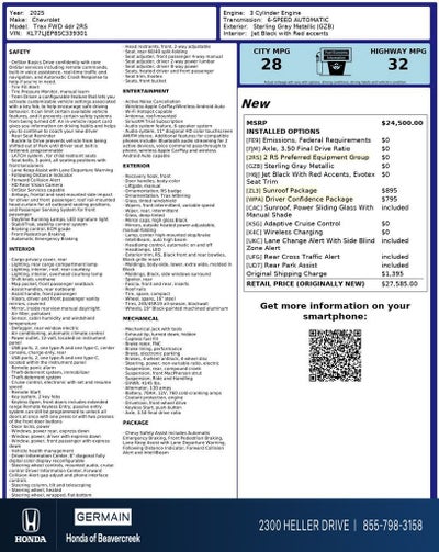 2025 Chevrolet Trax 2RS