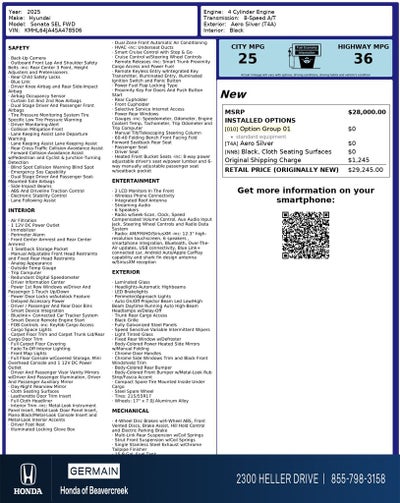 2025 Hyundai Sonata SEL