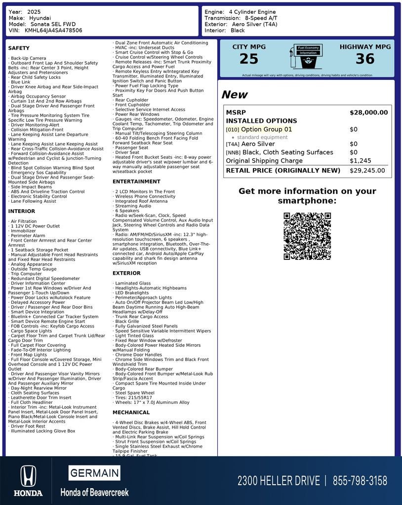 2025 Hyundai Sonata SEL