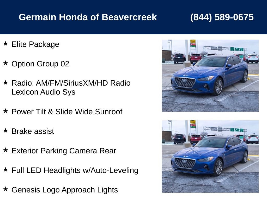 2020 Genesis G70 2.0T