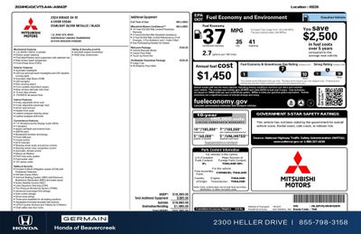 2024 Mitsubishi Mirage G4 SE