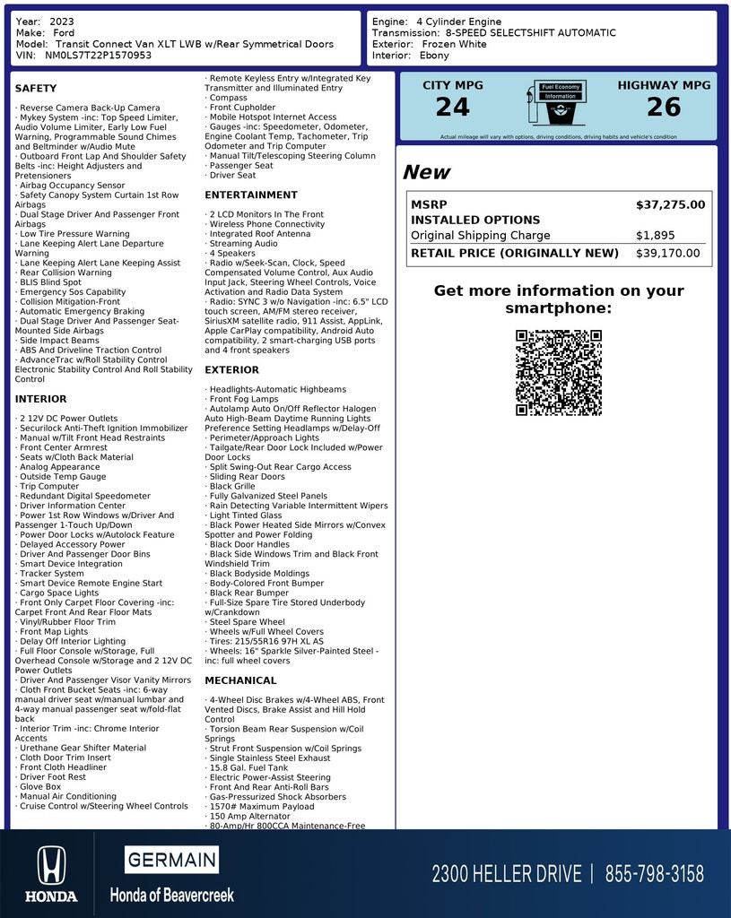 2023 Ford Transit Connect XLT