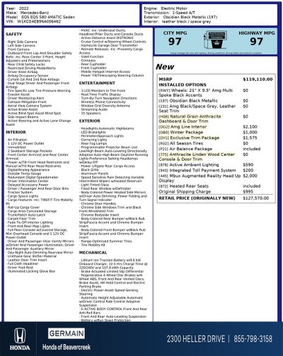 2022 Mercedes-Benz EQS 580 4MATIC®