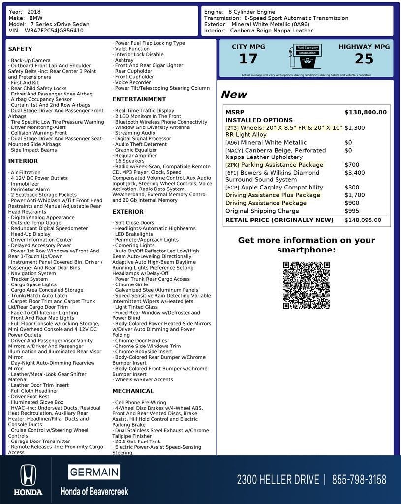 2018 BMW 7 Series ALPINA B7 xDrive