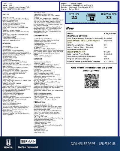 2019 MINI Cooper Countryman Signature