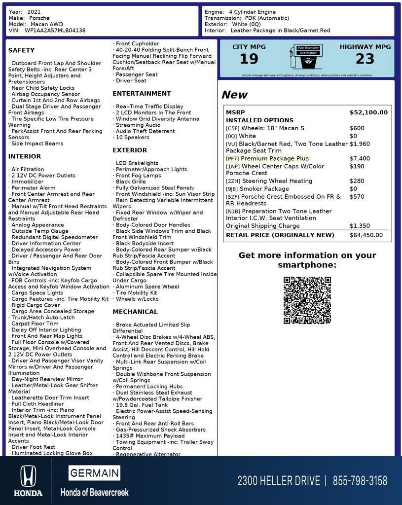 2021 Porsche Macan Base