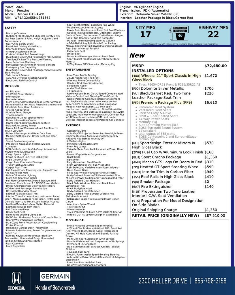 2021 Porsche Macan GTS