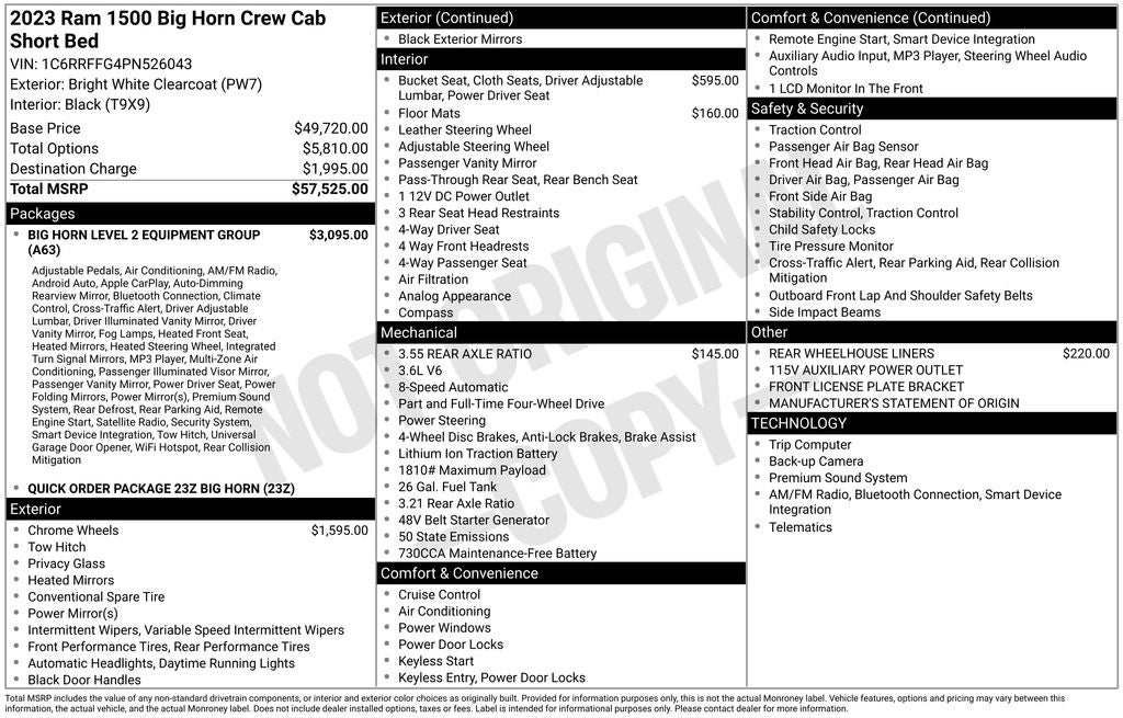 2023 RAM 1500 Big Horn/Lone Star