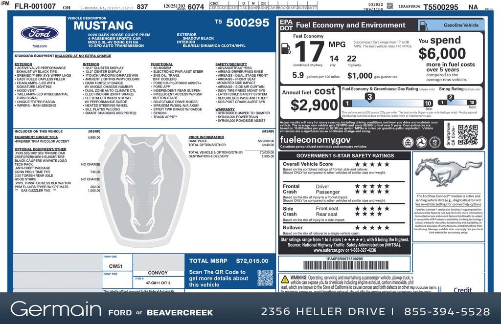 2026 Ford Mustang Dark Horse