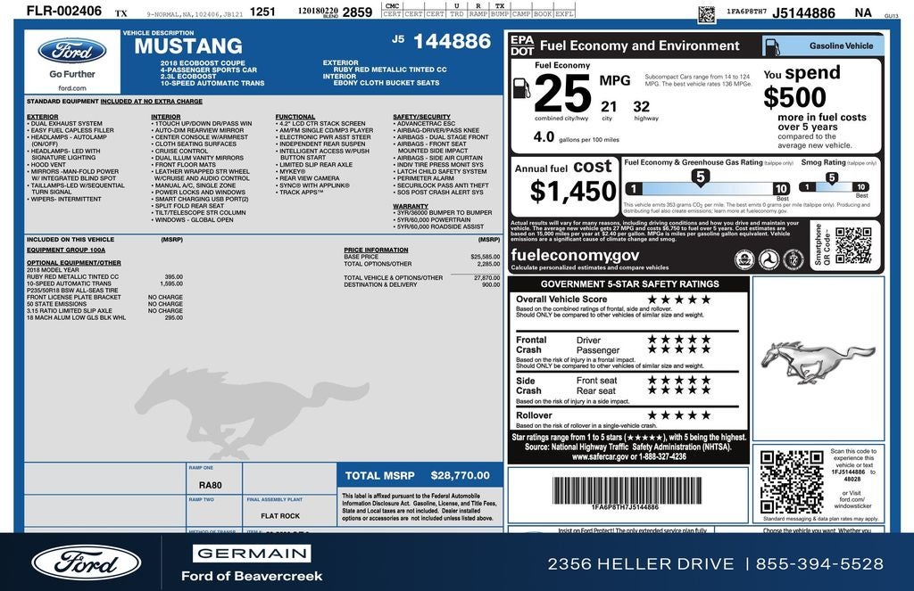 2018 Ford Mustang EcoBoost