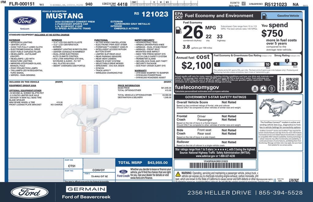 2024 Ford Mustang EcoBoost Premium