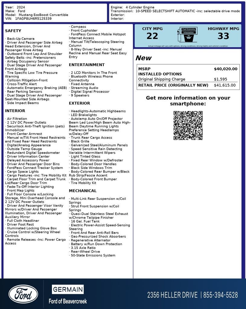 2024 Ford Mustang EcoBoost Premium