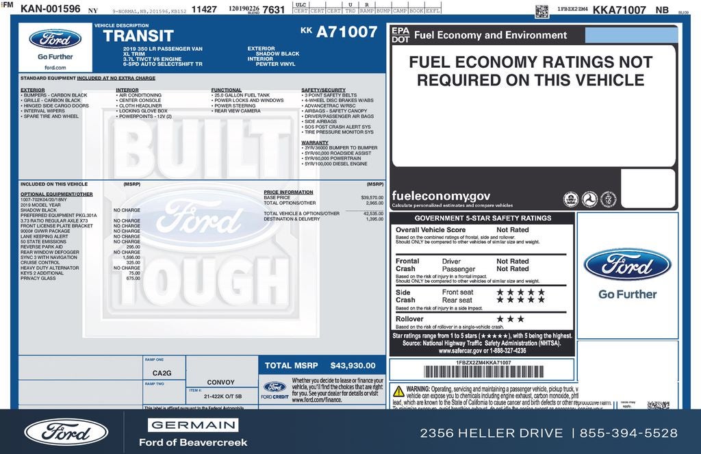 2019 Ford Transit-350 XL