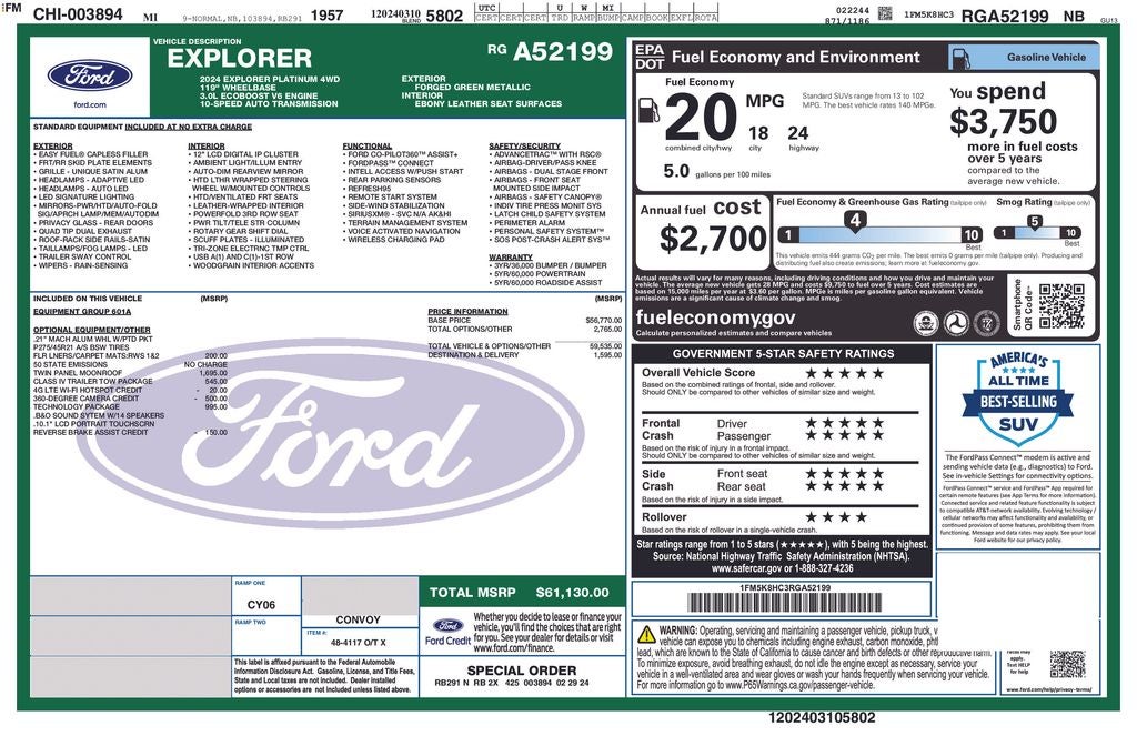 2024 Ford Explorer Platinum