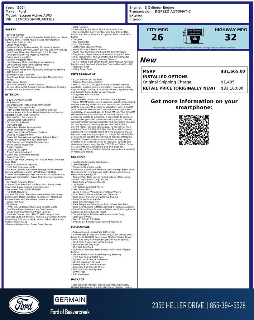 2024 Ford Escape Active