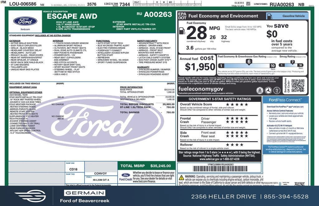2024 Ford Escape ST-Line