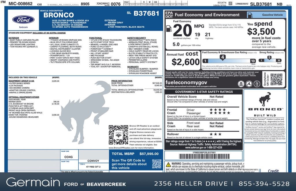 2025 Ford Bronco Outer Banks