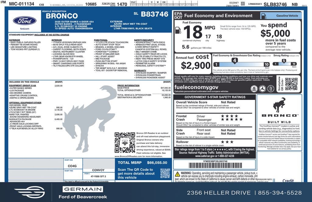 2025 Ford Bronco Outer Banks