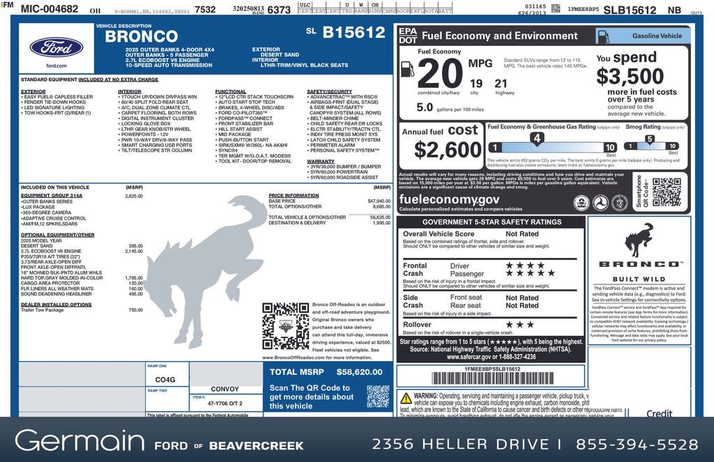 2025 Ford Bronco Outer Banks