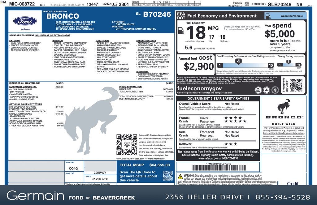 2025 Ford Bronco Outer Banks