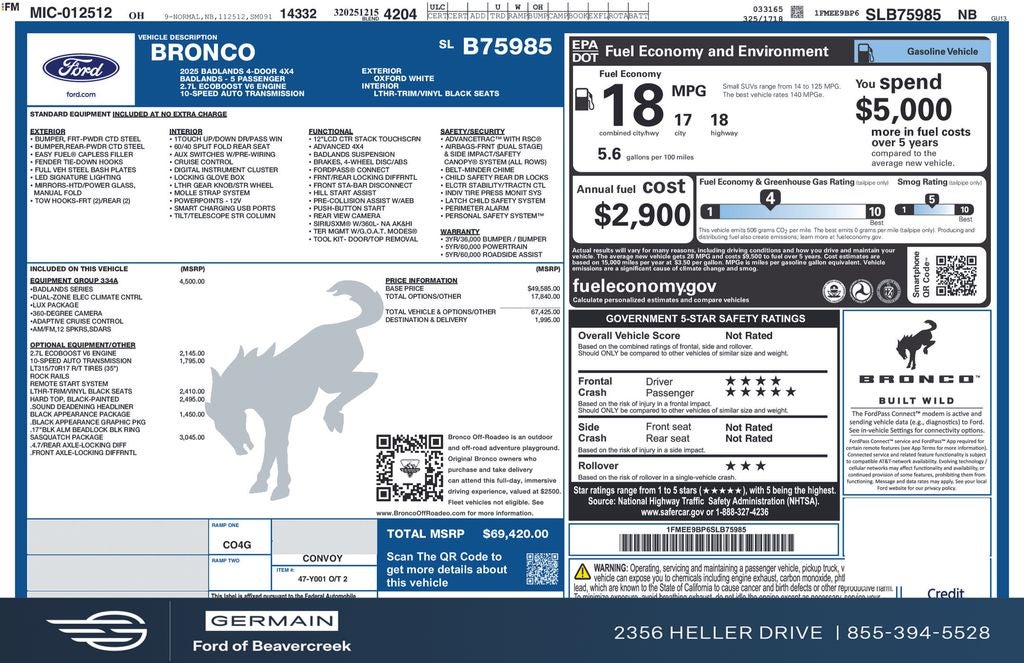 2025 Ford Bronco Badlands