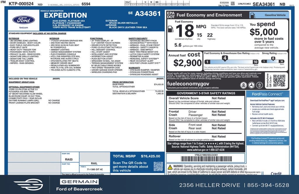 2025 Ford Expedition Platinum