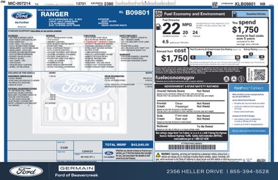 2019 Ford Ranger Lariat