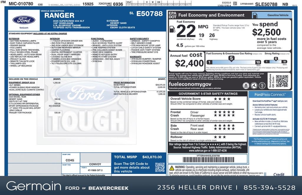 2025 Ford Ranger XLT