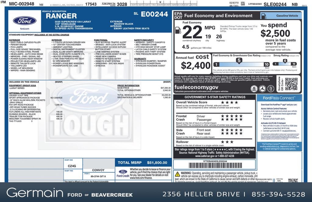 2025 Ford Ranger Lariat