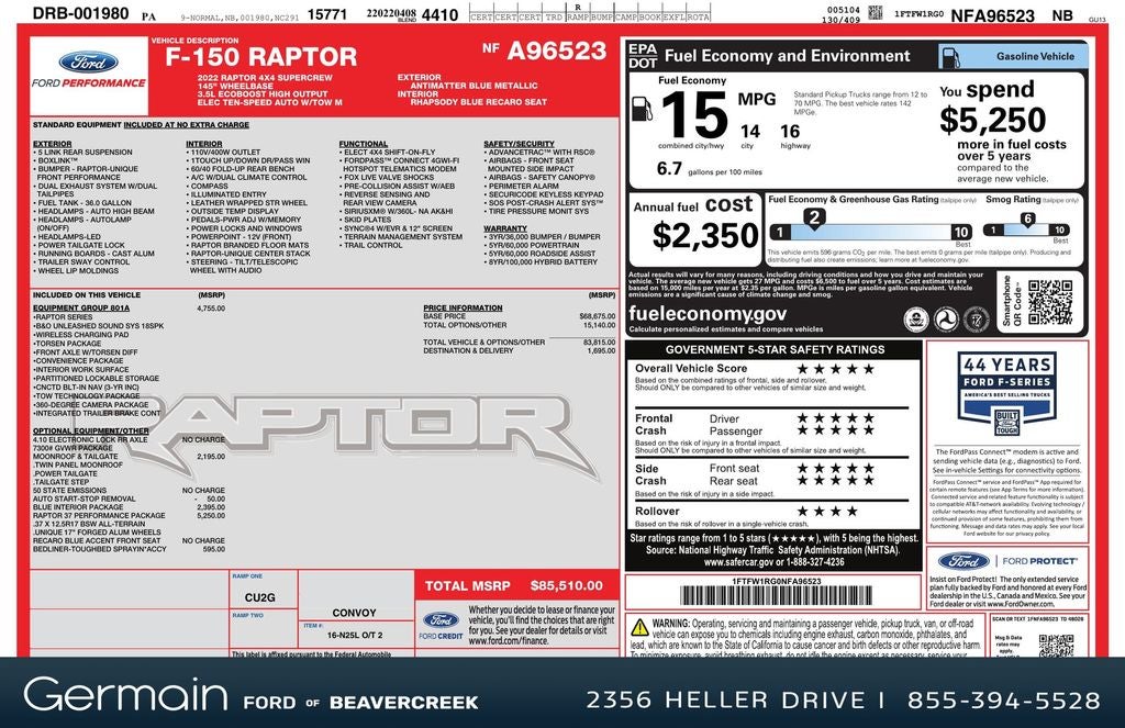2022 Ford F-150 Raptor
