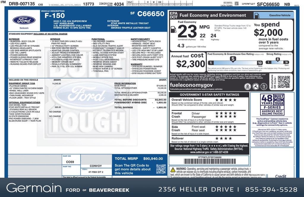 2025 Ford F-150 Platinum