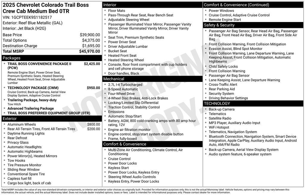 2025 Chevrolet Colorado Trail Boss
