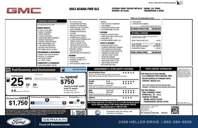 2023 GMC Acadia SLE