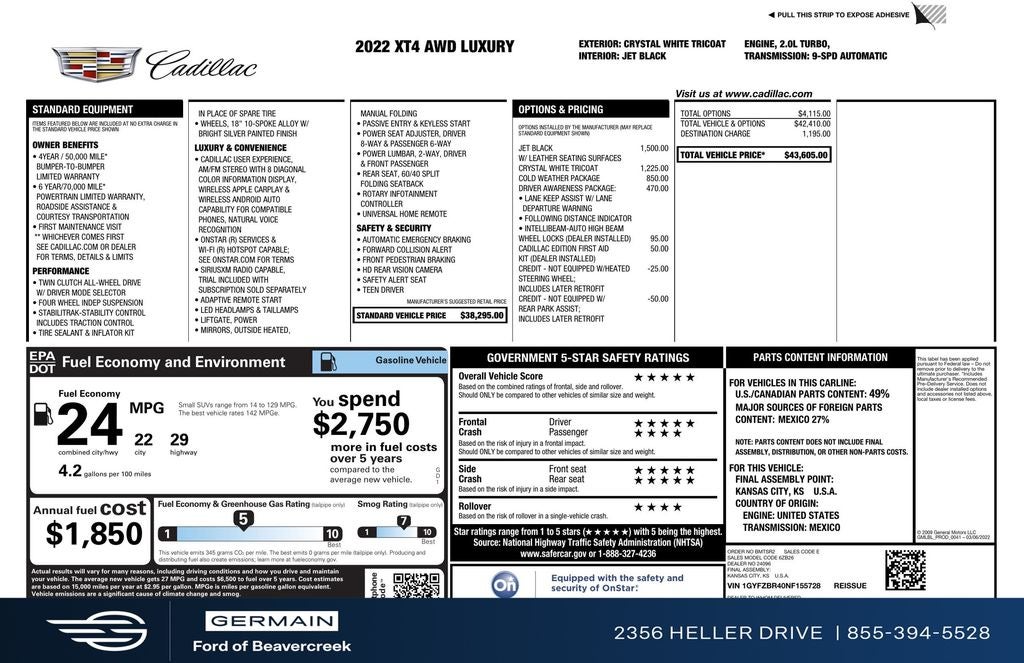 2022 Cadillac XT4 Luxury