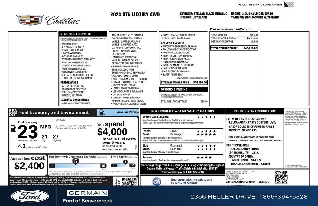 2023 Cadillac XT5 Luxury