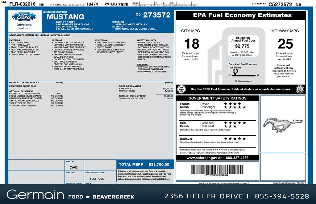 2012 Ford Mustang GT