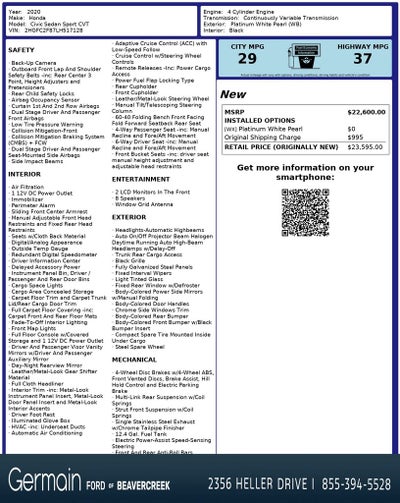 2020 Honda Civic Sport