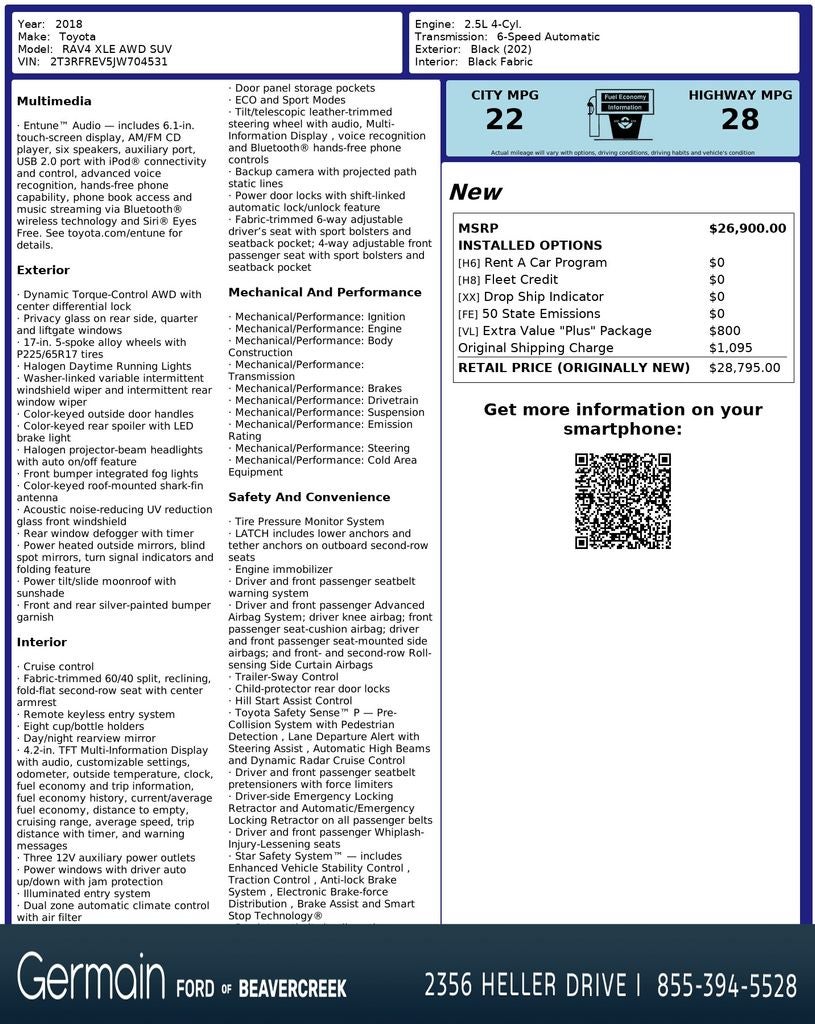 2018 Toyota RAV4 XLE