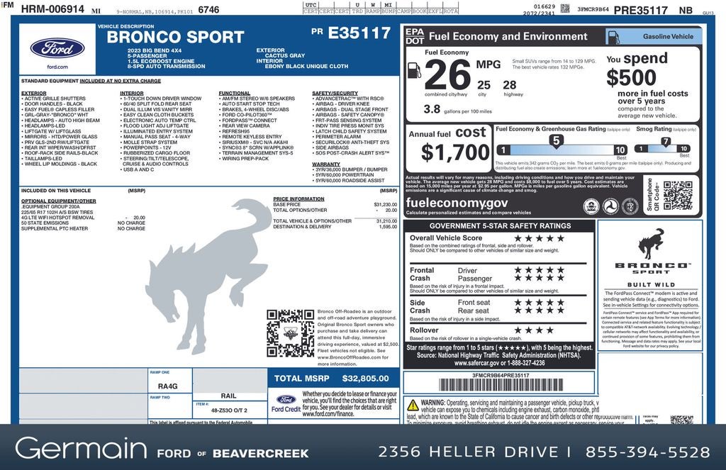 2023 Ford Bronco Sport Big Bend