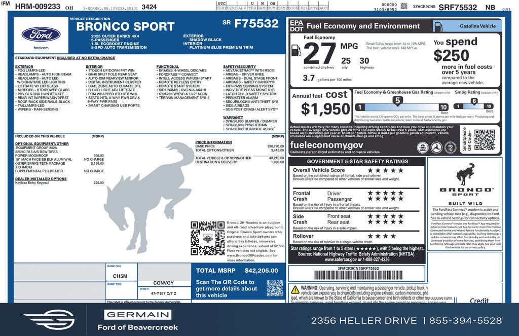 2025 Ford Bronco Sport Outer Banks