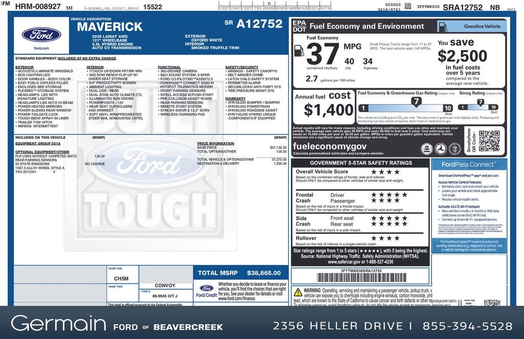 2025 Ford Maverick Lariat