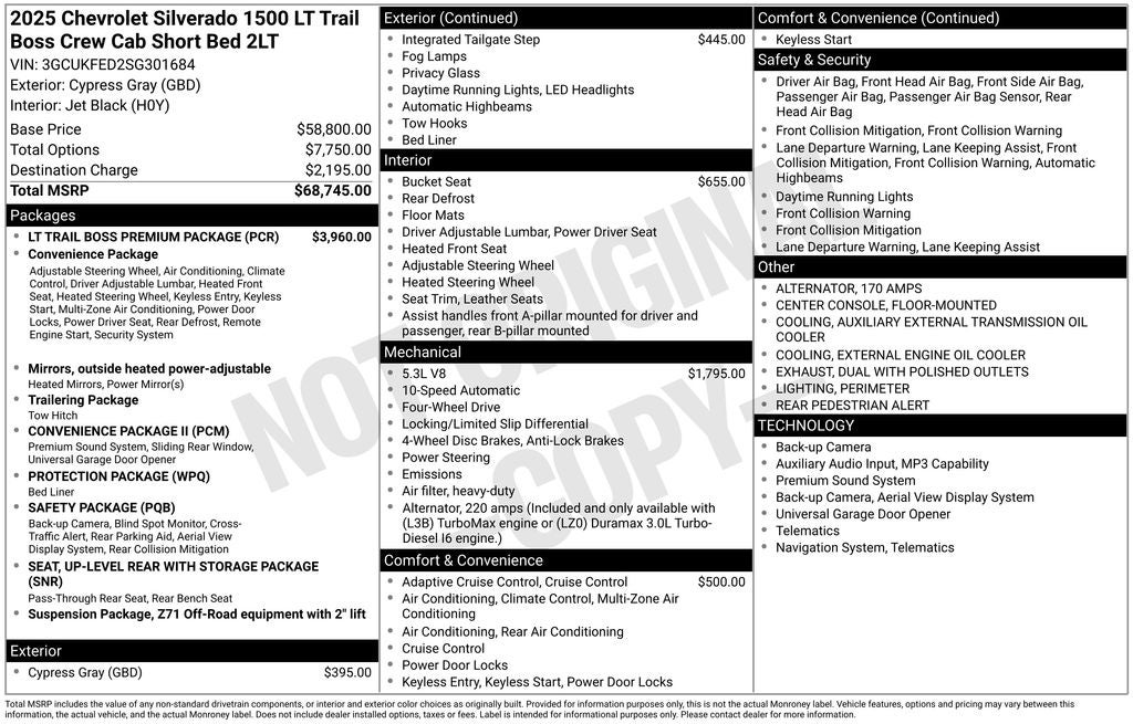 2025 Chevrolet Silverado 1500 LT Trail Boss