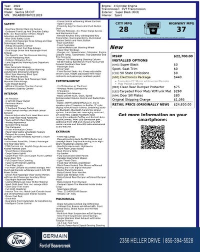 2022 Nissan Sentra SR