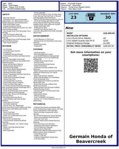 2022 Volkswagen Tiguan 2.0T S