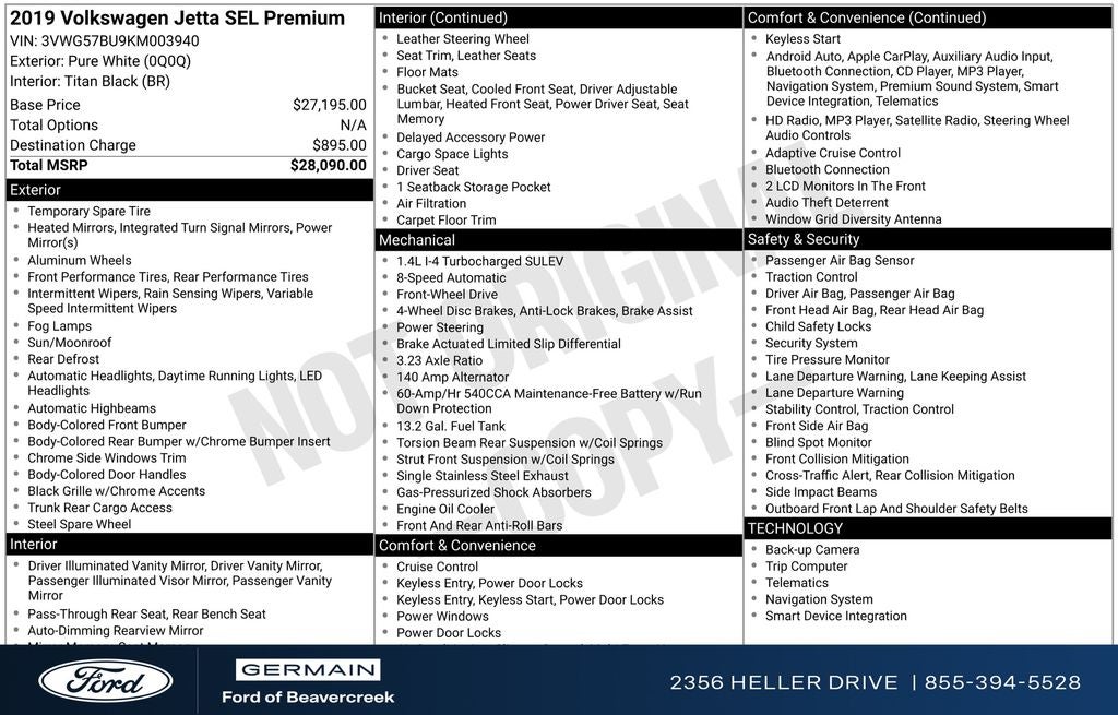 2019 Volkswagen Jetta SEL Premium